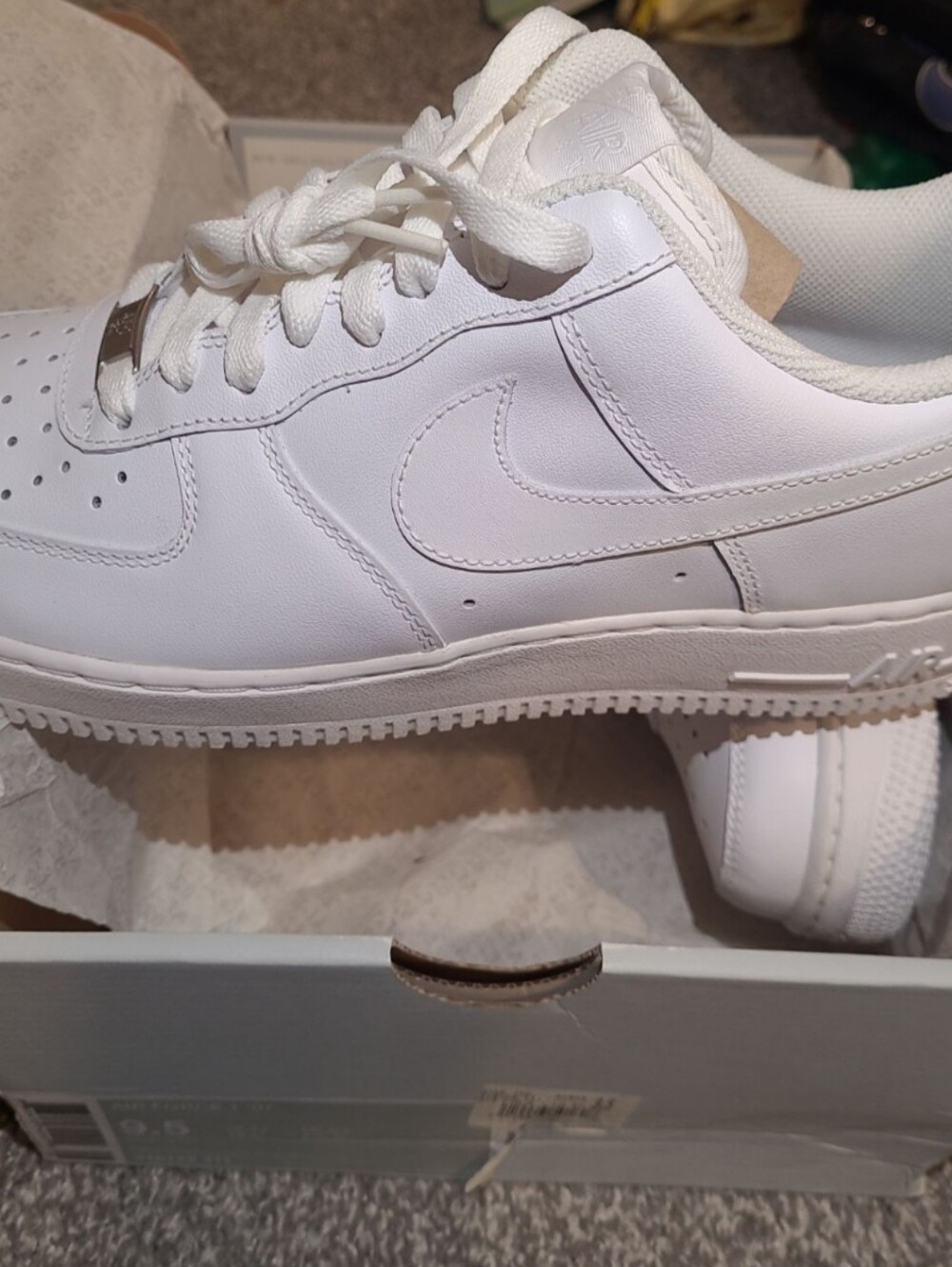 Nike Air Force '07 All-White Low-Top Leather Sneakers